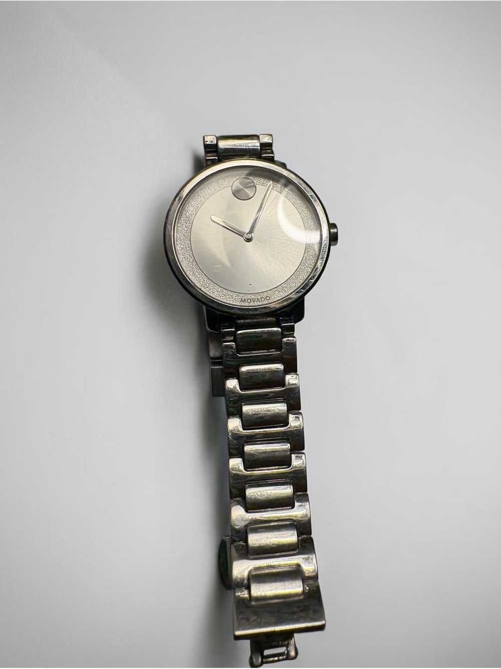 Movado Silver Stainless Steel Minimal Dial Bracelet Watch
